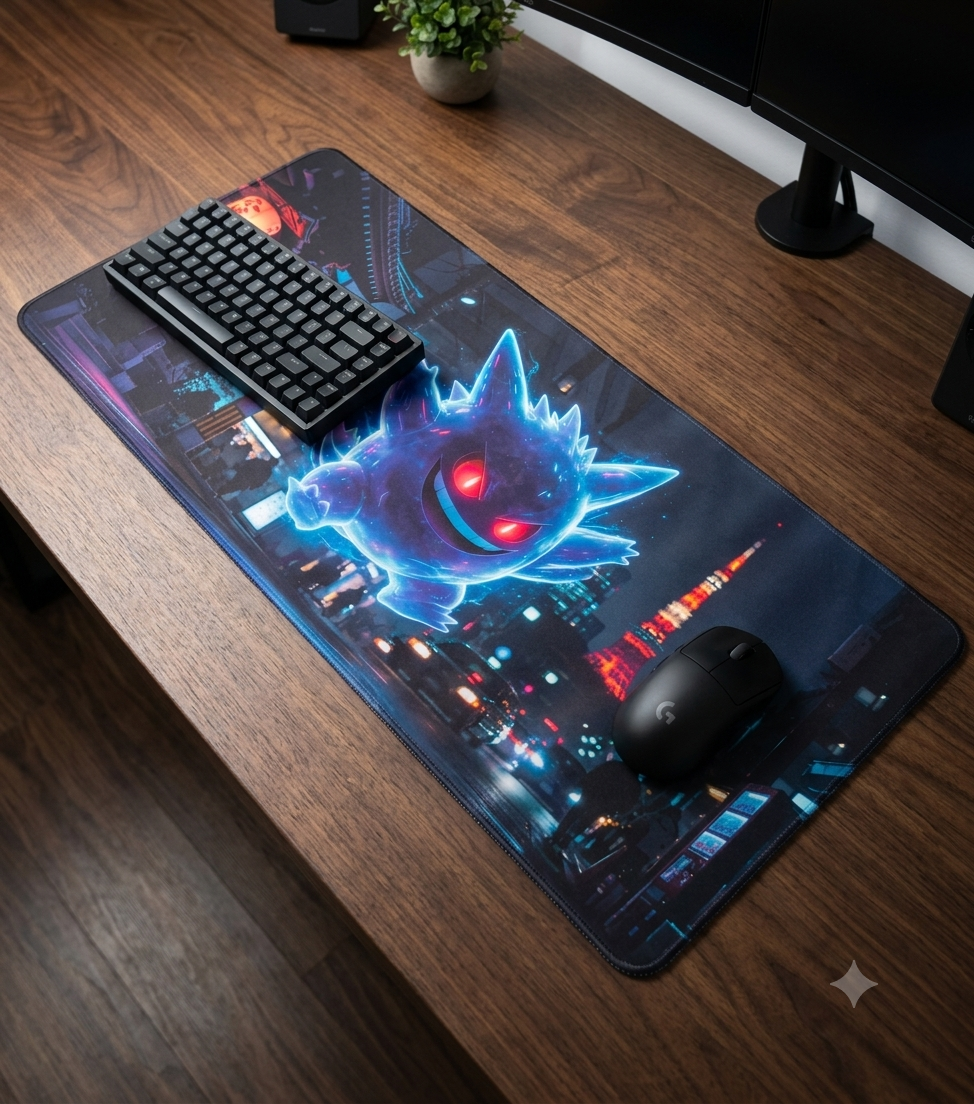 Premium Pokémon TCG playmat featuring Shiny Charizard artwork with smooth fabric and non-slip rubber backing