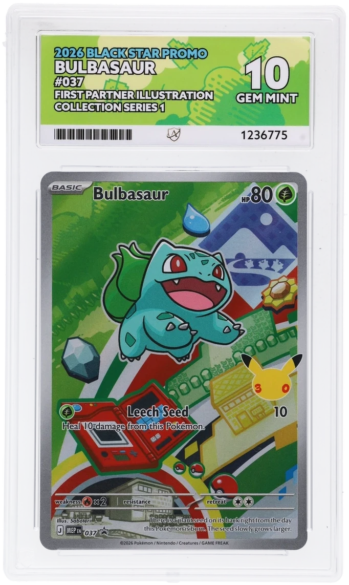 Kanto Starters Gen 1 ACE 10 Set | First Partner Illustration Series 1 | Bulbasaur, Charmander & Squirtle | Pokémon TCG