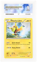 Pikachu Libre 14/30 Pokémon card graded ACE 9 Mint with top subgrades in centering, surface, and edges