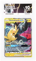Pikachu & Zekrom GX 32/181 Tag Team card PSA 10 Gem Mint with perfect sub grades from Sun & Moon Team Up set