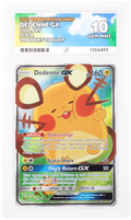 Dedenne GX 195a/214 Full Art Ultra Rare Pokémon card graded ACE 10 Gem Mint with perfect sub grades
