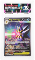 Mega Starmie EX 118/088 Special Illustration Rare ACE 10 Gem Mint card with perfect sub grades and cosmic artwork