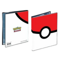 Two red binders with a Pokémon logo on a white background