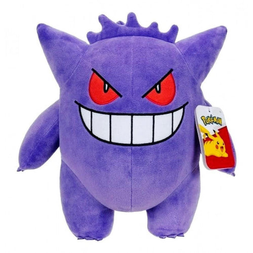 Officially licensed 12-inch Gengar Plush with vibrant embroidery and signature mischievous grin