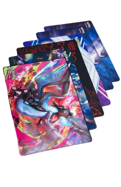 Premium Pokémon TCG playmat with iconic Shiny Charizard artwork and non-slip backing for card protection and smooth gameplay