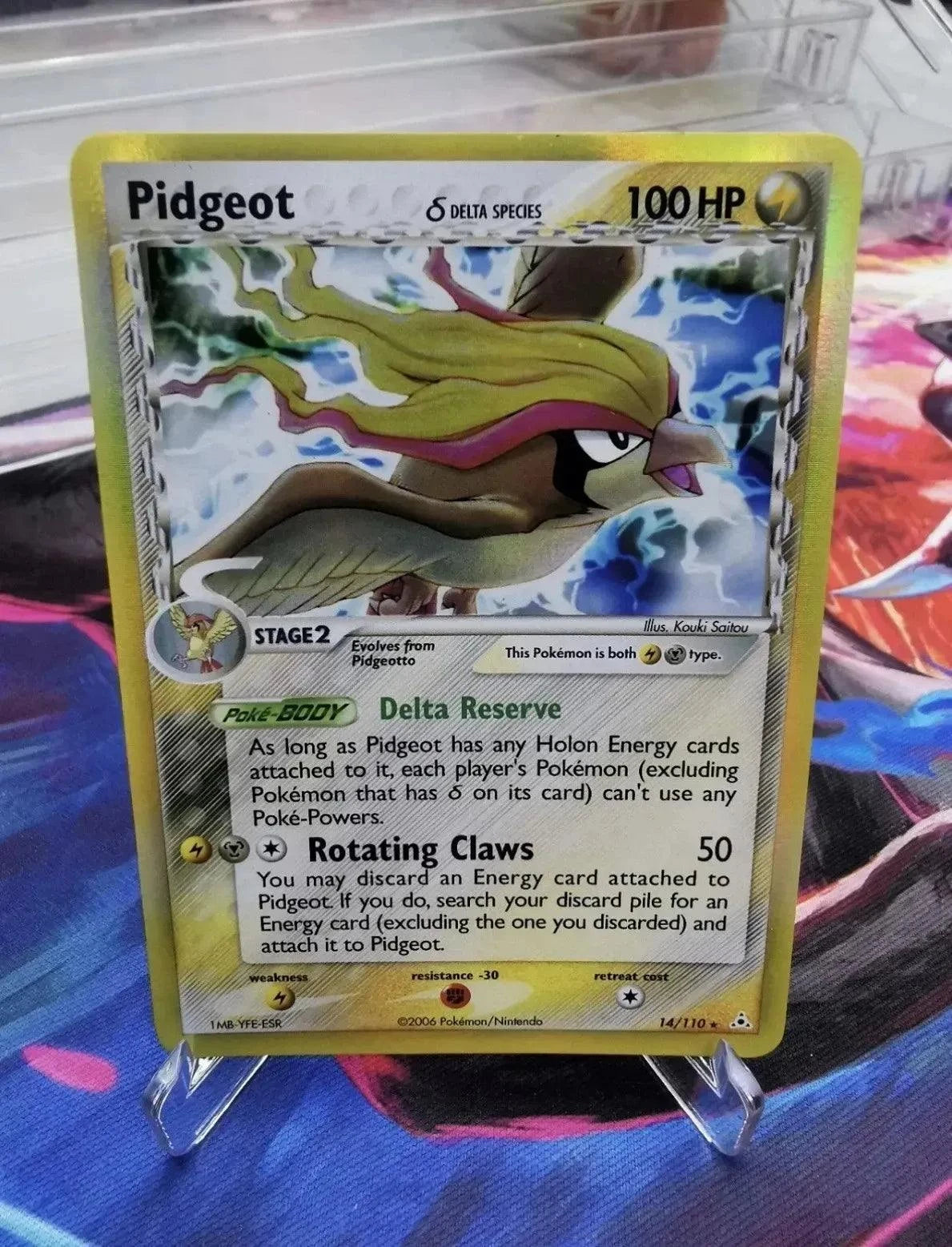 Pokémon Pidgeot TCG - Holon Phantoms Holo Rare Card 14/110