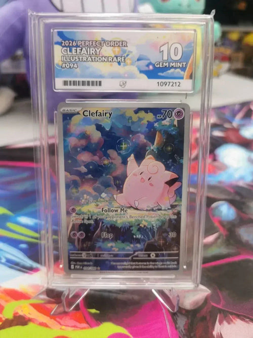 Clefairy 094/088 Perfect Order holo Pokémon card Gem Mint Ace 10 signed by Ryo Ueda