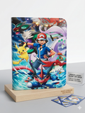 Pokémon XY-Series Kalos Team 4-pocket binder with Ash and iconic Kalos Pokémon artwork
